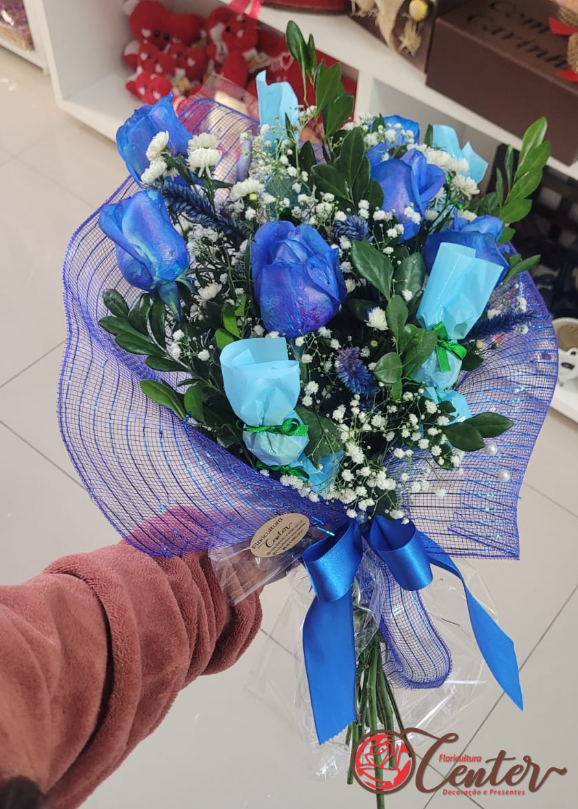 Buquê de Rosas Azuis