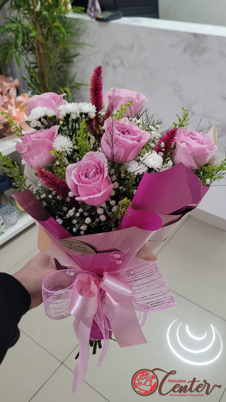 Buquê de Rosas cor de rosa