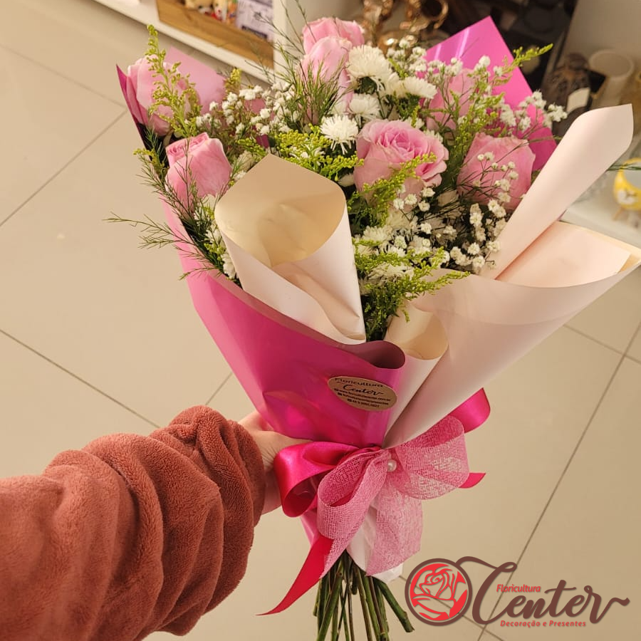 Buquê de Rosas cor de rosa