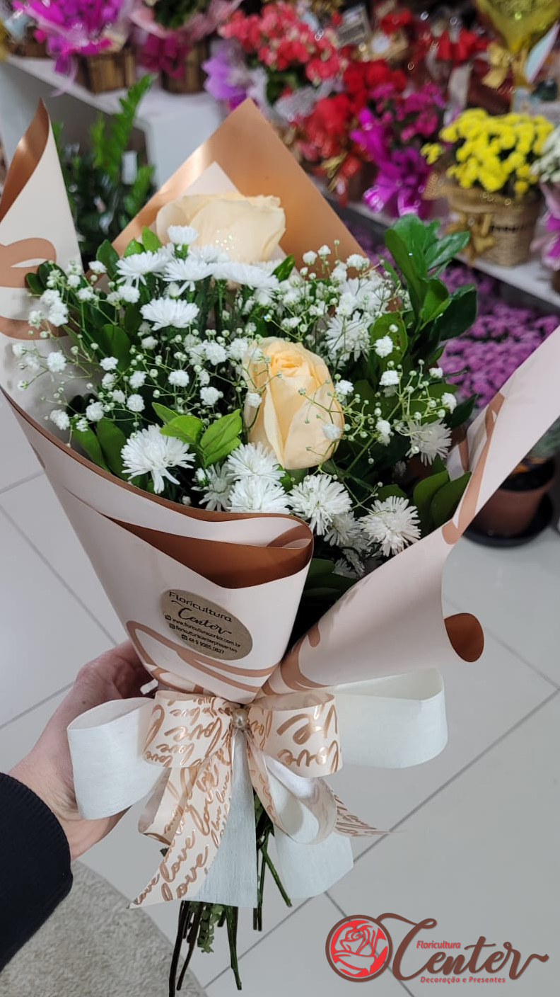 Buquê de Rosas Champanhe