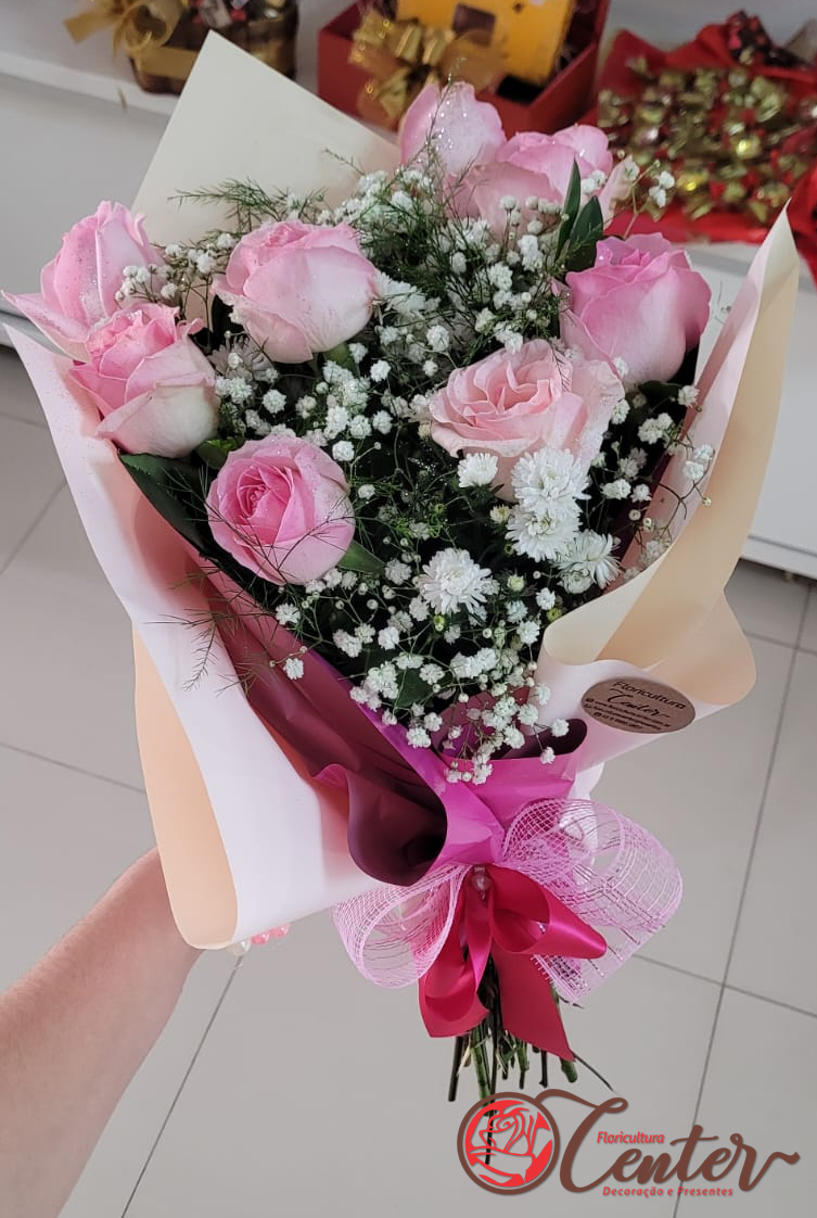 Buquê de Rosas cor de rosa