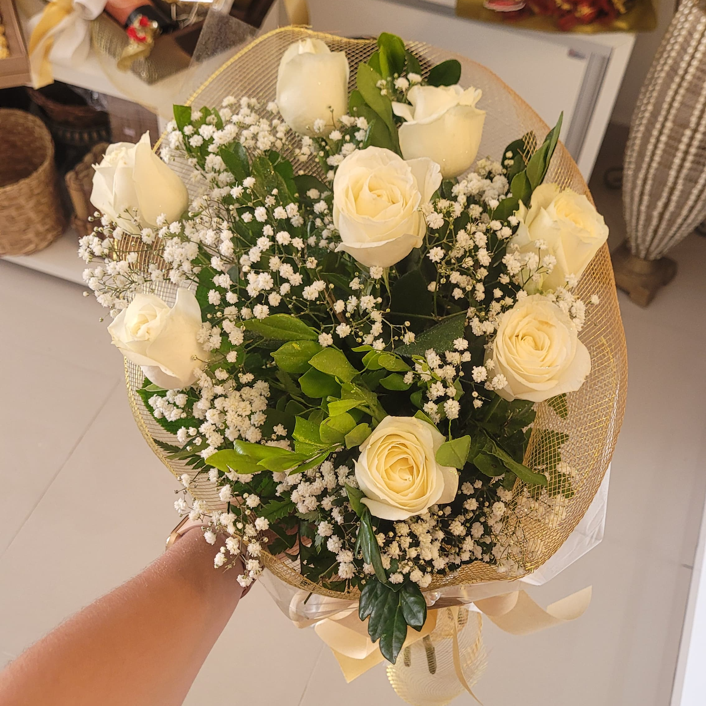 Buque de Rosas Brancas