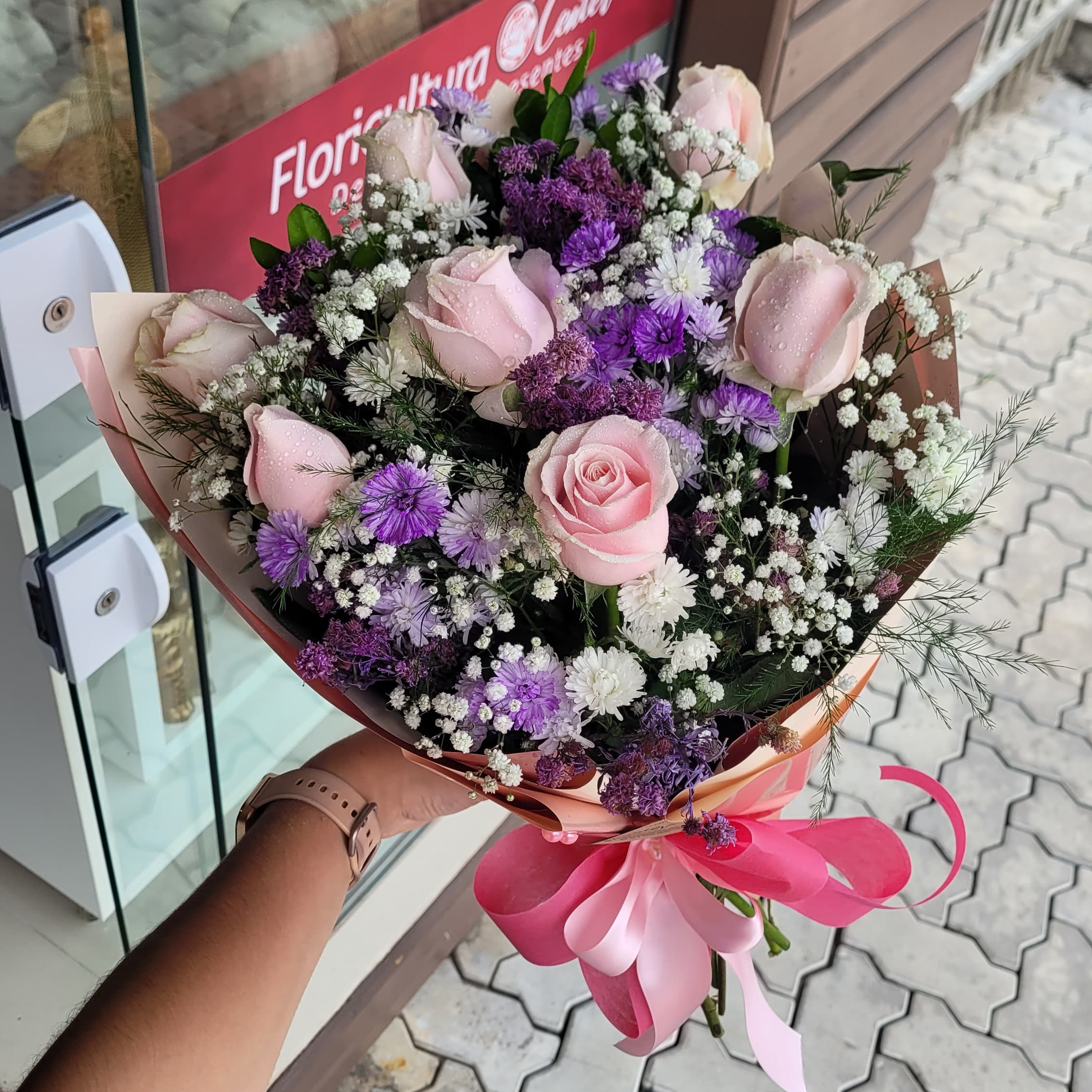 Buque de Rosas cor de Rosa