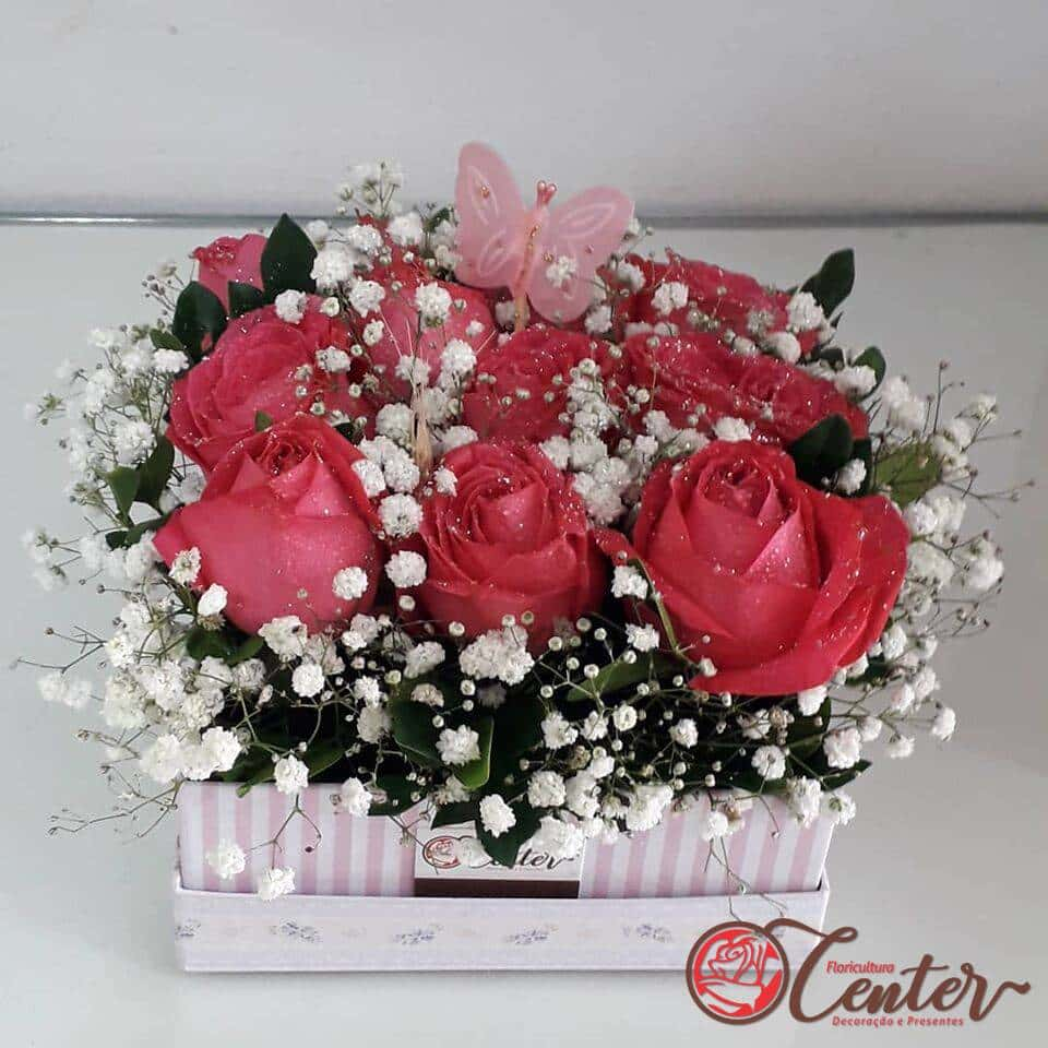 Caixa com Rosas